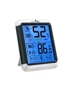 Arable Acres Indoor Digital Thermometer Hygrometer w/ Large Backlit Touchscreen (72/Cs)