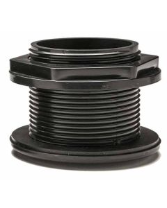 ABS Domestic Through-Wall Bulkhead - Black - FPT x Socket - 2-Inch (80/Cs)
