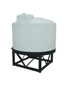 Cone Bottom HD Tank w/Metal Stand- White - 400-Gallon (47" x 71.75")