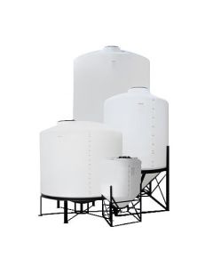 Cylindrical Cone Bottom Tank - White - 48-Inch x 85-Inch - 500-Gallon