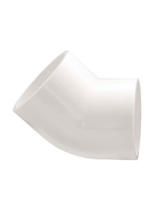 PVC 45-Degree Elbow Fitting - Schedule 40 - White - Socket x Socket - 2-1/2-Inch (36/Cs)