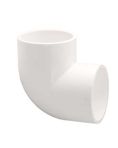 PVC 90-Degree Elbow Fitting - Schedule 40 - White - Socket x Socket - 1-Inch (108/Cs)