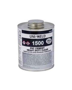 PVC Cement - Clear - Heavy-Duty Glue - 1-Pint (24/Cs)