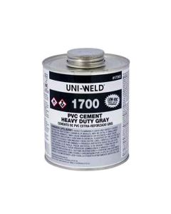 PVC Cement - Gray - Heavy-Duty Glue - 1-Pint (24/Cs)