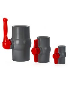 PVC Compact Ball Valve - Gray - FPT x FPT