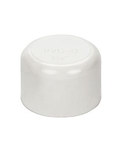 PVC End Cap - Schedule 40 - White - Socket - 1-1/2-Inch (165/Cs)