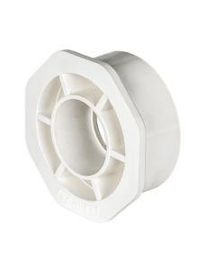 PVC Reducer Bushing - Schedule 40 - White - Spigot x Socket - 4-Inch to 2-Inch (48/Cs)