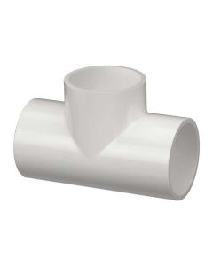 PVC Straight Tee - Schedule 40 - White - Socket x Socket x Socket - 3/4-Inch (100/Cs)