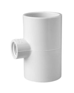 PVC Reducing Tee Fitting - Schedule 40 - Socket x Socket x Thread