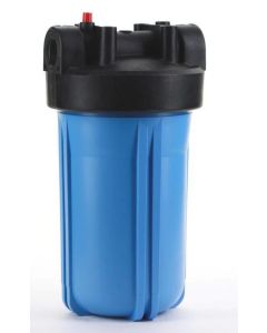 Aquagation Mixing Chamber - Blue Body - Black Rib Cap - 1-Inch FPT x 1-Inch FPT - 10-Inch Housing - 25 GPM (6/Cs)