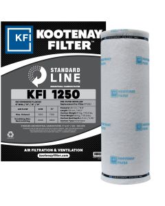 Kootenay Commercial Carbon Filter KFI 1250SL - No Flange - 15.8 Inch x 49.2-Inch - 1020 CFM (8/Plt)