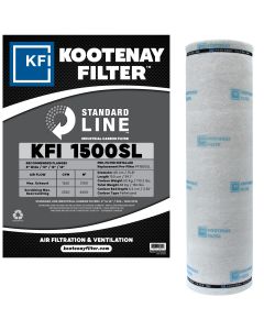 Kootenay Commercial Carbon Filter KFI 1500SL - No Flange - 15.8-Inch x 59.1 Inch - 1260 CFM (6/Plt)