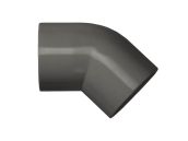 PVC 45-Degree Elbow - Schedule 80  - Gray