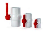 PVC Compact Ball Valve - White - Socket x Socket