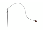 Aquagation AquaDrip Emitter No Drain Brown/Black - Side Outlet - White PE - Snap Peg Stake - 4.0 LPH - 1.02 GPH