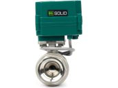 U.S. Solid Motorized Ball Valve - Stainless Steel - Full Port - 9-24V AC/DC - 2-Wire Auto-Return